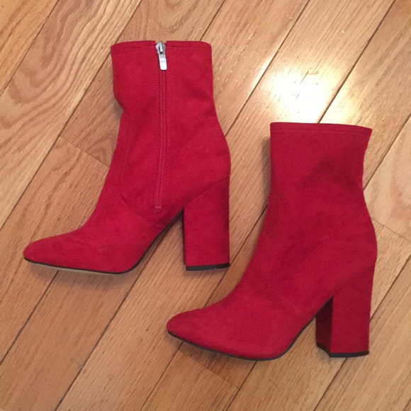 marc fisher red booties